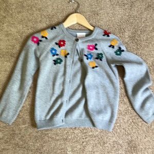 Grey Button up with flowers